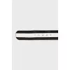 Wide black and white belt