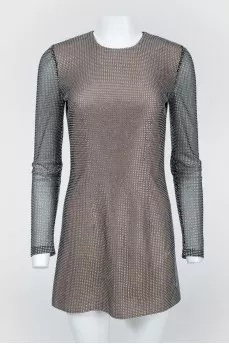 Mini-dress with rhinestones