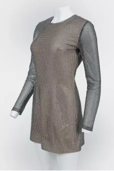 Mini-dress with rhinestones