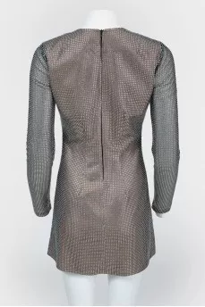 Mini-dress with rhinestones