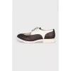 Men's leather brogues with tag