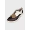 Men's leather brogues with tag