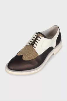 Men's leather brogues with tag