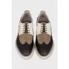 Men's leather brogues with tag
