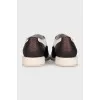 Men's leather brogues with tag