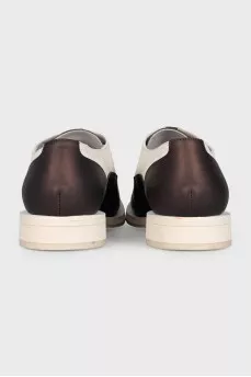 Men's leather brogues with tag