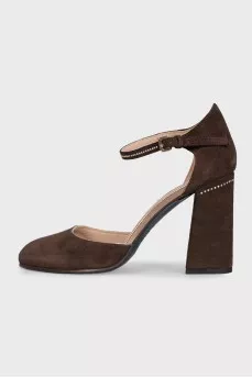 Brown suede shoes
