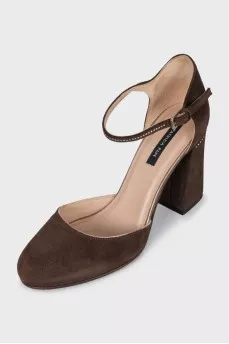 Brown suede shoes