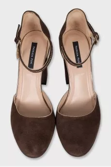 Brown suede shoes