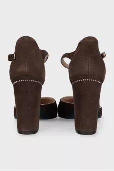 Brown suede shoes