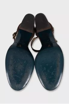 Brown suede shoes