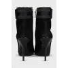 Suede pointed toe ankle boots