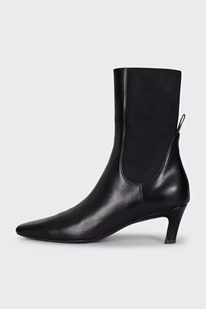 Ботильоны из кожи на каблуке kitten heel