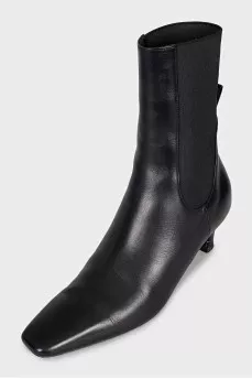 Ботильоны из кожи на каблуке kitten heel