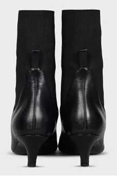 Ботильоны из кожи на каблуке kitten heel