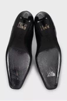 Ботильоны из кожи на каблуке kitten heel
