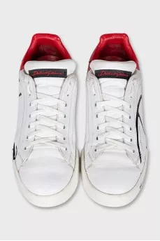 White and red Portofino sneakers
