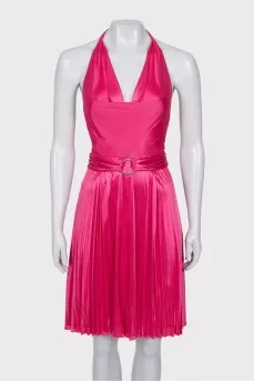 Pink off-the-shoulder dress