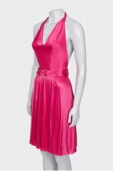 Pink off-the-shoulder dress