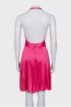 Pink off-the-shoulder dress