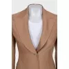 Beige suit with flared trousers