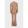 Beige suit with flared trousers