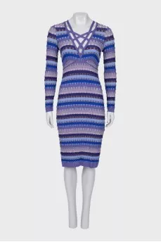 Bodycon dress with a relief pattern