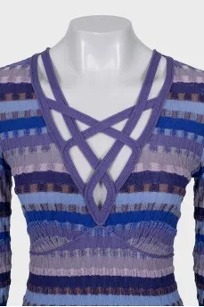Bodycon dress with a relief pattern