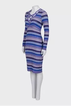 Bodycon dress with a relief pattern