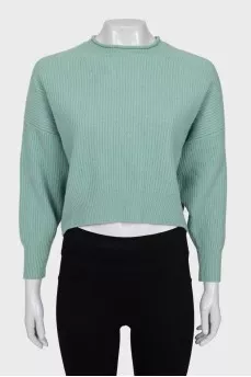 Blue cropped sweater