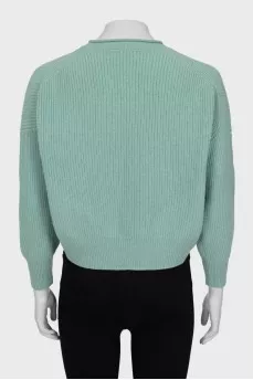 Blue cropped sweater