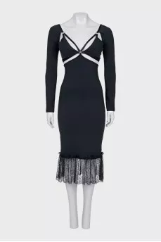Black dress with cutouts