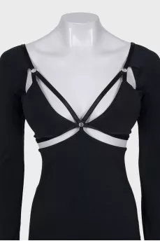 Black dress with cutouts