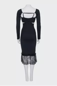 Black dress with cutouts