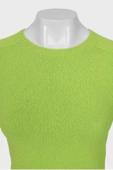Green cropped jumper