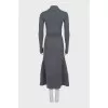 Fitted dress with shiny thread