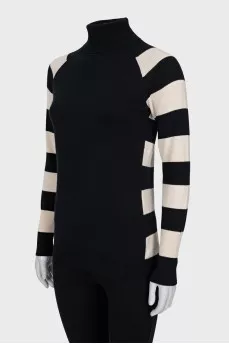 Wide striped cashmere sweater