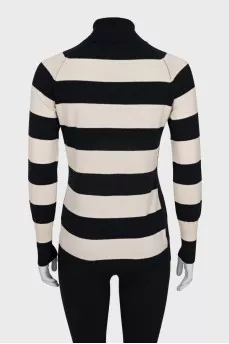 Wide striped cashmere sweater
