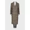Straight coat with gold stripes and tag