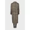 Straight coat with gold stripes and tag
