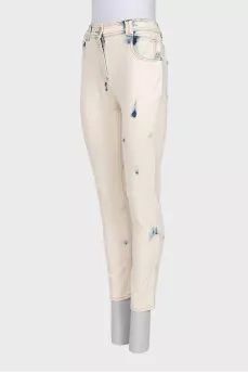 Skinny jeans with print