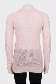 Knitted pink sweater with tag