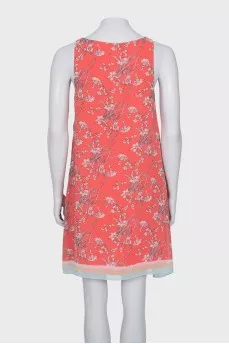 Sleeveless A-line floral print dress