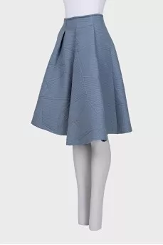 Textured midi skirt