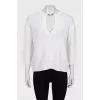 Cashmere pullover with gold decor