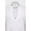 Cashmere pullover with gold decor