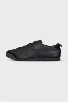Leather lace-up sneakers
