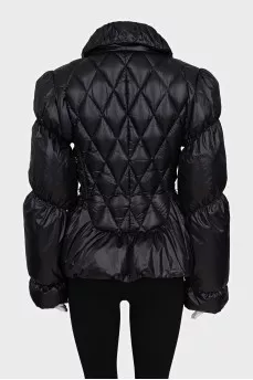 Quilted jacket with lacing