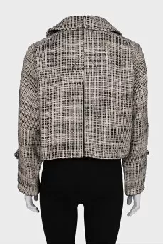Vintage double-breasted checkered jacket