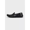 Men's embossed leather loafers